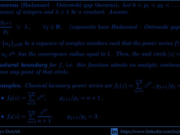 Hadamard gap theorem