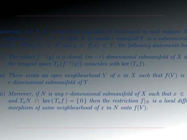 Subimmersion Theorem